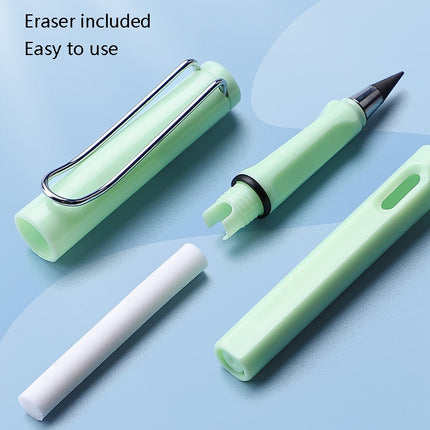 5 PCS No Ink No Need To Sharpen Drawing Sketch Pen Not Easy To Break Erasable HB Writing Pencil, Black, Red, Yellow, Green, Blue, White, Makaron Yellow, Makaron Green, Makaron Blue, Makaron Pink, Makaron Purple, Pink