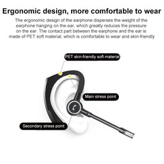 Lymoc V8S Business Bluetooth Wireless Earphone Car Bluetooth V4.1 Phone Handsfree MIC Music for iPhone Xiaomi Samsung