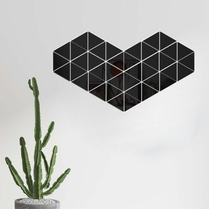 Ym300 16 PCS / Set Home Personal Wall Stickers DIY Acrylic Wall Decorative Mirror, Hexagon Black, Hexagon Silver, Hexagon Gold, Quartet Black, Quartet Silver, Quartet Gold, Triangle Black, Triangle Silver, Triangle Gold