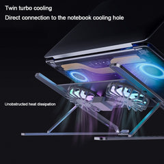 BONERUY P11F Notebook Cooling Bracket Fan Aluminum Alloy Radiator, Grey, Silver, Gray with Type-C Cable, Silver with Type-C Cable