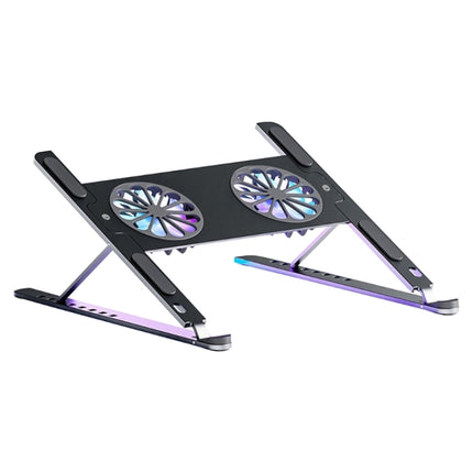 BONERUY P11F Notebook Cooling Bracket Fan Aluminum Alloy Radiator, Grey, Silver, Gray with Type-C Cable, Silver with Type-C Cable