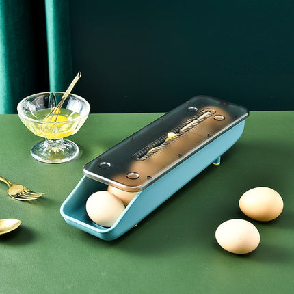 Automatically Fill The Egg Storage Box Refrigerator Fresh-Keeping Box, 1 Layers Green, 1 Layers  Blue, 1 Layers Pink