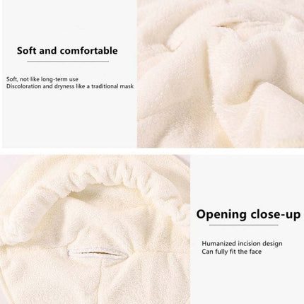 Hot and Cold Compress Facial Towel Face Mask,Style:, Single Hole Without Straps, Single Hole With Straps, Three Holes With Straps