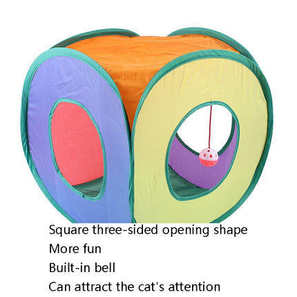 B18210 Square Cat Tunnel Can Storage Folding Cat Channel