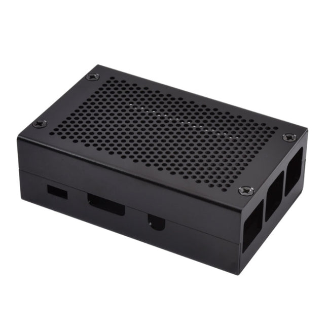 Aluminum Alloy Shell Grid Cooling Box For Raspberry Pi 3 Model B Pi 2/B +, Black, Black with Fan, Silver, Silver with Fan