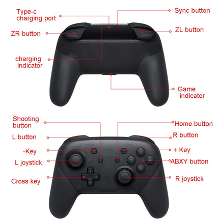 L-0326 Wireless Gamepad For Switch Pro,Style:, Black, Green Pink, Black - Full Function + NFC + Wake-up (1: 1), Green Pink - Full Function + NFC + Wake-up (1: 1), Black - Full Function HD Edition, Green - Full Function HD Edition
