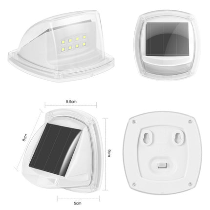8 LED Outdoor Solar Courtyard Waterproof Wall Light, White Light, Warm Light