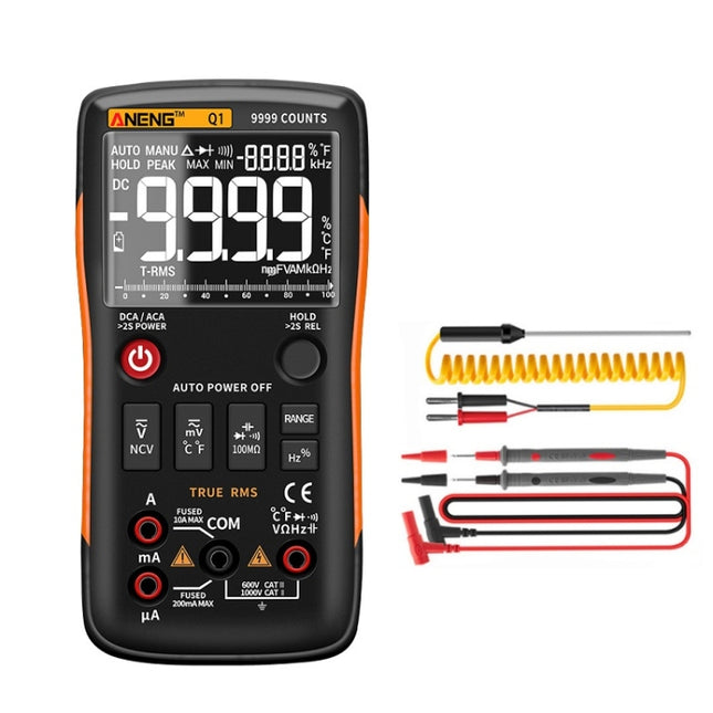ANENG AN-Q1 Automatic High-Precision Intelligent Digital Multimeter, Standard, Standard with Cable