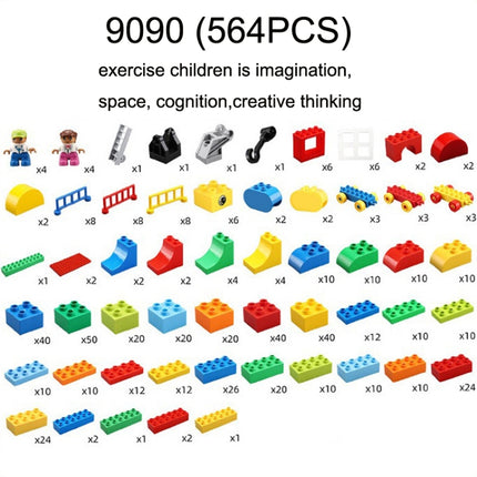 Children Assembling Building Block Toy Set