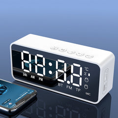 Minialtavoz con alarma y espejo ZXL-G50 con Bluetooth, compatible con tarjeta TF, ZXL-G50 negro, ZXL-G50 blanco, ZXL-G50 rosa