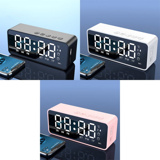 ZXL-G50 Mini Mirror Alarm Bluetooth Speaker Support TF Card, ZXL-G50 Black, ZXL-G50 White, ZXL-G50 Pink