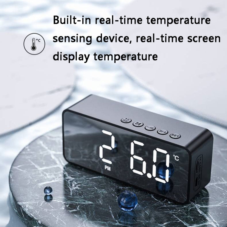 Minialtavoz con alarma y espejo ZXL-G50 con Bluetooth, compatible con tarjeta TF, ZXL-G50 negro, ZXL-G50 blanco, ZXL-G50 rosa
