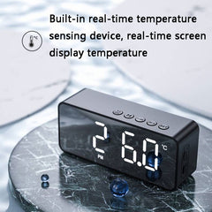 Minialtavoz con alarma y espejo ZXL-G50 con Bluetooth, compatible con tarjeta TF, ZXL-G50 negro, ZXL-G50 blanco, ZXL-G50 rosa