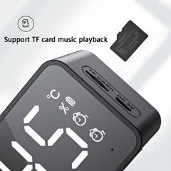 Minialtavoz con alarma y espejo ZXL-G50 con Bluetooth, compatible con tarjeta TF, ZXL-G50 negro, ZXL-G50 blanco, ZXL-G50 rosa