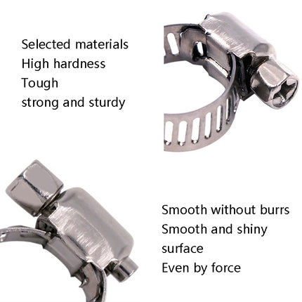 10pcs Stainless Steel Water Pipe Hose Clamp, Stainless Steel Pipe Clamp