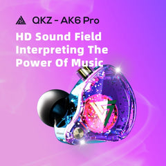 QKZ AK6 PRO HiFi Subwoofer In-Ear Wired Headphones with Mic, Colorful, Black, White, Green