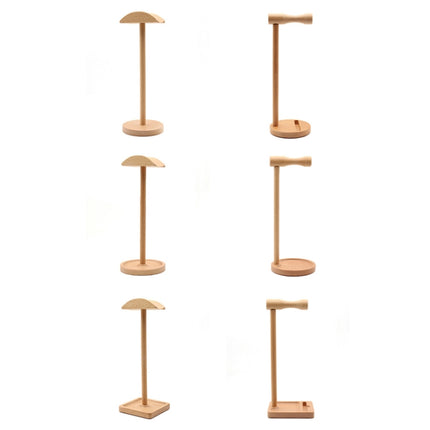 AM-EJZJ001 Desktop Solid Wood Headset Display Stand, Style:, A, B, C, D, E, F