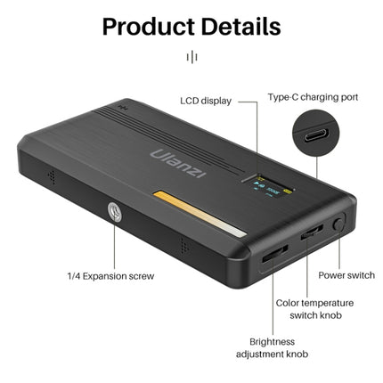 Ulanzi VIJIM VL200 200 LEDs 2500-9000K Dual Color Temperature Fill Light, VIJIM VL200