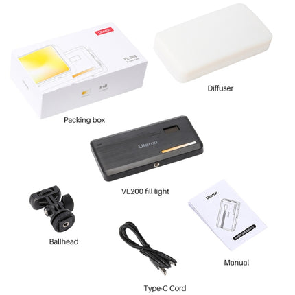 Ulanzi VIJIM VL200 200 LEDs 2500-9000K Dual Color Temperature Fill Light, VIJIM VL200