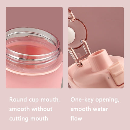 1000ml Large Capacity Gradient ColorsPlastic Sports Water Cup