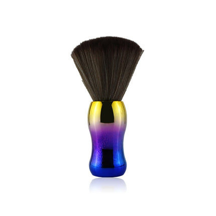Electroplating Broken Hair Brush Haircut Neck Cleaning Brush, Four-section Gold, Four-section Silver, Four-section Gradient Purple, Round Handle Silver, Round Handle Gold, Round Handle Gradient Yellow, Round Handle Gradient Yellow Purple���������������...