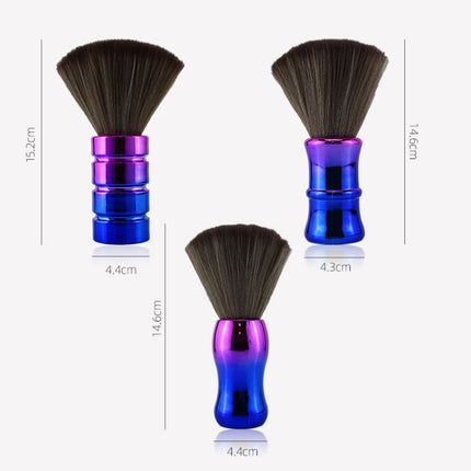 Electroplating Broken Hair Brush Haircut Neck Cleaning Brush, Four-section Gold, Four-section Silver, Four-section Gradient Purple, Round Handle Silver, Round Handle Gold, Round Handle Gradient Yellow, Round Handle Gradient Yellow Purple���������������...
