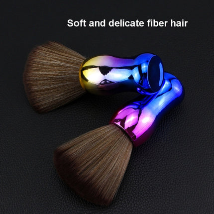 Electroplating Broken Hair Brush Haircut Neck Cleaning Brush, Four-section Gold, Four-section Silver, Four-section Gradient Purple, Round Handle Silver, Round Handle Gold, Round Handle Gradient Yellow, Round Handle Gradient Yellow Purple���������������...