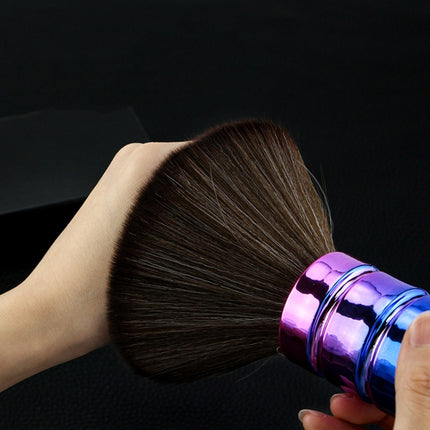 Electroplating Broken Hair Brush Haircut Neck Cleaning Brush, Four-section Gold, Four-section Silver, Four-section Gradient Purple, Round Handle Silver, Round Handle Gold, Round Handle Gradient Yellow, Round Handle Gradient Yellow Purple���������������...