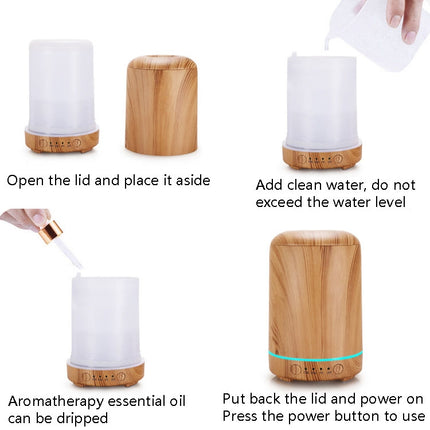 STB-105 Wood Grain Aromatherapy USB Air Purifier, Light Wooden Grain, Dark Wooden Grain