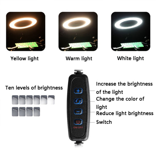 Six-Jaw LED Lamp Magnifying Glass Soldering Station with Fan, N-SS6LMF-BK9, N-SS6LF-BK9