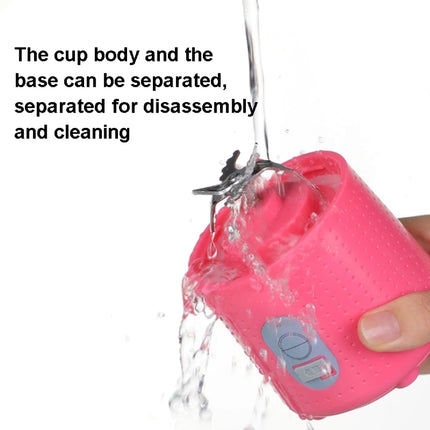 6-Blade Electric Fruit Juicer Juice Cup, Black, White, Yellow, Purple, Green, Blue, Deep Blue, Rose Red