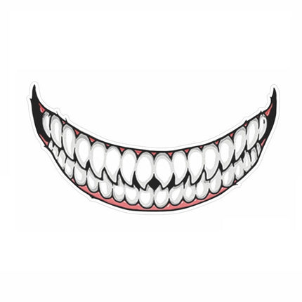 J06 Motorcycle Helmet Sticker, Small Teeth, Large Teeth, Small Tongue, Large Tongue