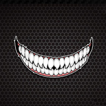 J06 Motorcycle Helmet Sticker, Small Teeth, Large Teeth, Small Tongue, Large Tongue