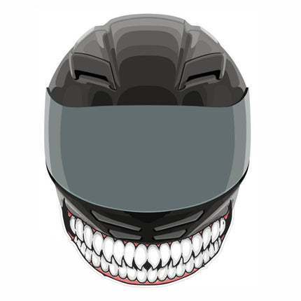 J06 Motorcycle Helmet Sticker, Small Teeth, Large Teeth, Small Tongue, Large Tongue