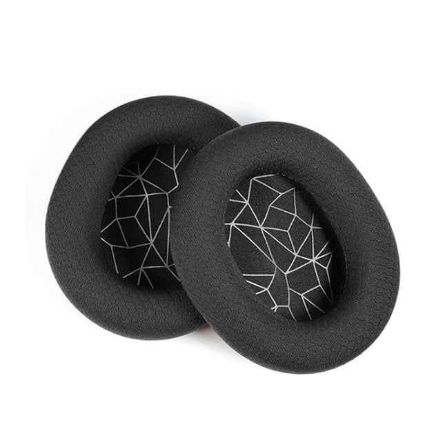 2pcs Sponge Headset Pad for Steelseries Arctis Pro / Arctis 3 / 5 / 7(Black Grey Leather)