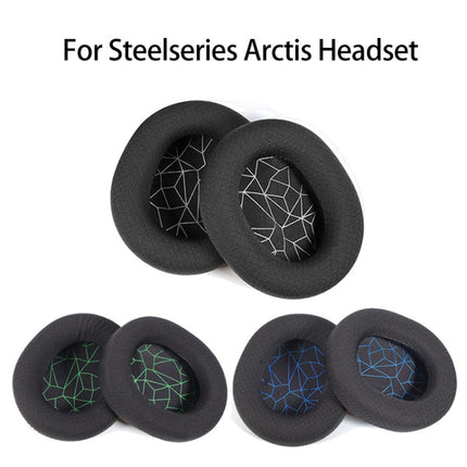 2 Stück Schaumstoff-Headset-Pad für Steelseries Arctis Pro / Arctis 3 / 5 / 7 (Schwarz-Graues Leder), TBD0601869701B, TBD0601869701C, TBD0601869701D, TBD0601869701E, TBD0601869701F, TBD0601869701G, TBD0601869701H, TBD0601869701J, TBD0601869701A