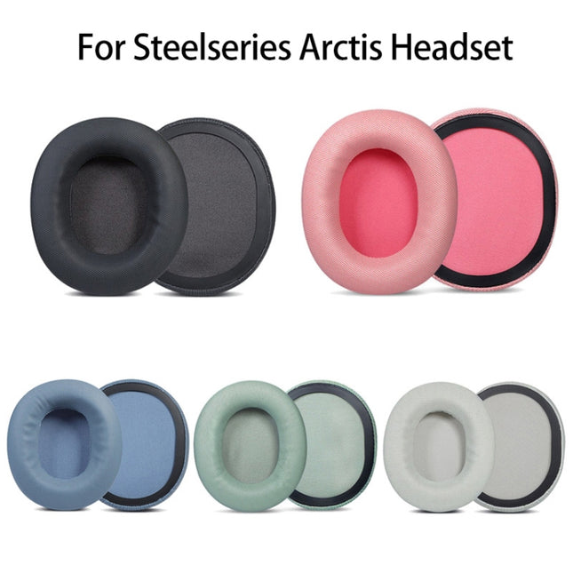 2 Stück Schaumstoff-Headset-Pad für Steelseries Arctis Pro / Arctis 3 / 5 / 7 (Schwarz-Graues Leder), TBD0601869701B, TBD0601869701C, TBD0601869701D, TBD0601869701E, TBD0601869701F, TBD0601869701G, TBD0601869701H, TBD0601869701J, TBD0601869701A
