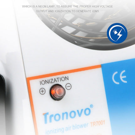 TRONOVO TR7001 Desktop Anti-Static Eliminator Anti-Static Small Ion Fan, EU Plug