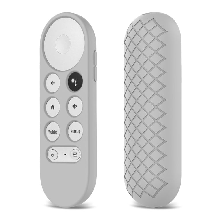 2 PCS Silicone Protective Shell for Google Chromecast 2020 Remote Control, (White), (Pink), Red), (Black), (Silver Gray), (Sky Blue)