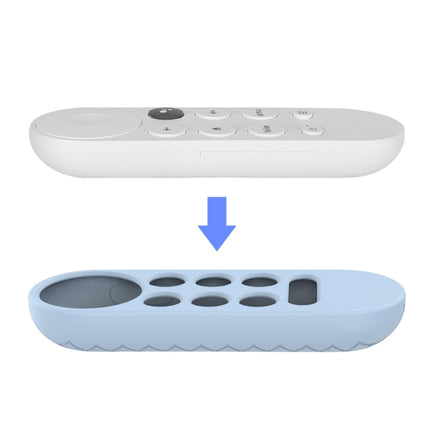 2 PCS Silicone Protective Shell for Google Chromecast 2020 Remote Control, Red), (Black), (Silver Gray), (Sky Blue), (White), (Pink)