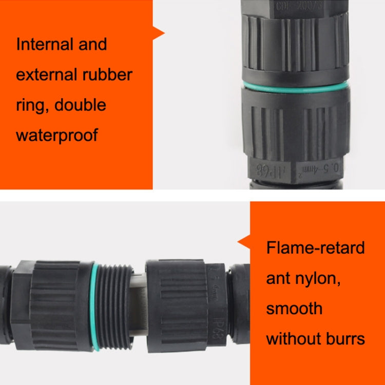 CDF-200/3 Waterproof Wire Connector, With 3 Pin Quick Connector, With 3 Pin Cold Pressure Terminal, With 5 Pin Cold Pressure Terminal