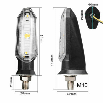 1 Pair MK-121 3 LEDs Shark Motorcycle Signal Lamp, MK-121