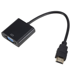ZHQ007 HD 1080P HDMI to VGA Converter, White, Black