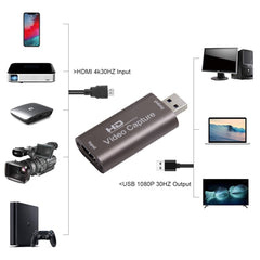 CJK013 Video Capture Card Live Recording Box Video Capture Adapter, Random Color Delivery, USB3.0