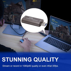 CJK013 Video Capture Card Live Recording Box Video Capture Adapter, Random Color Delivery, USB3.0