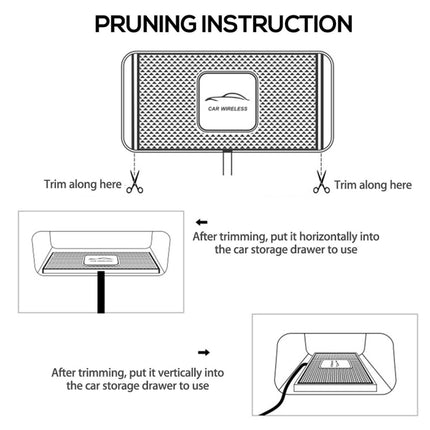 C1 15W Car Anti-Skid Mats Wireless Charger, C1 1m Cable