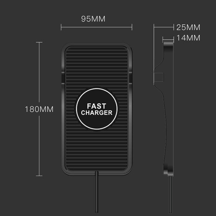 C7 Car Navigation 2 In 1 Multi-Function Non-Slip Pad Wireless Charger, C7 USB Interface