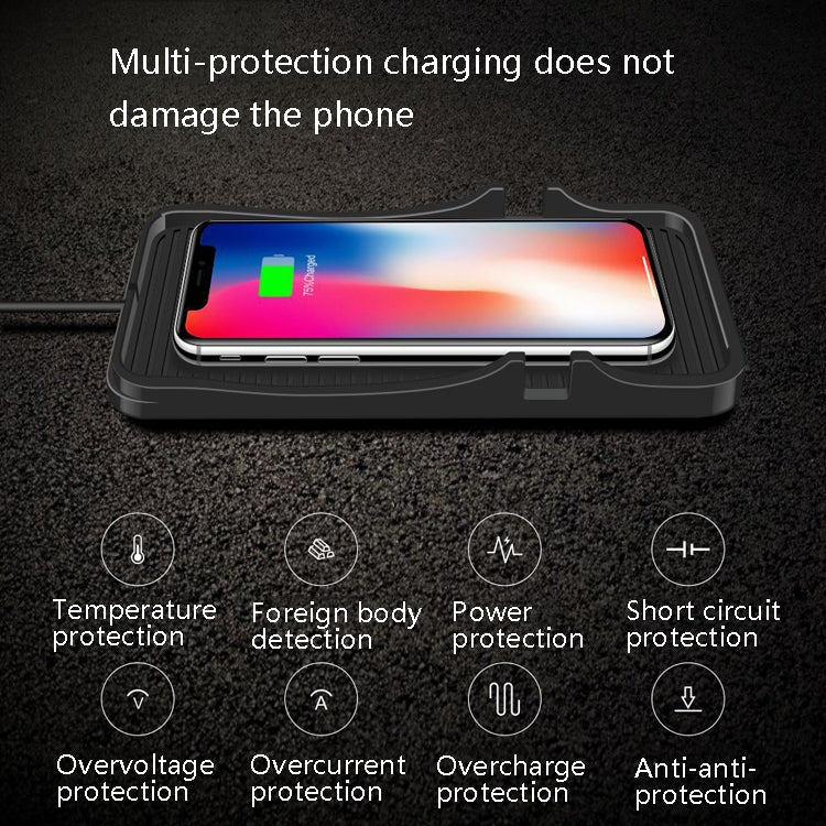 C7 Car Navigation 2 In 1 Multi-Function Non-Slip Pad Wireless Charger, C7 USB Interface