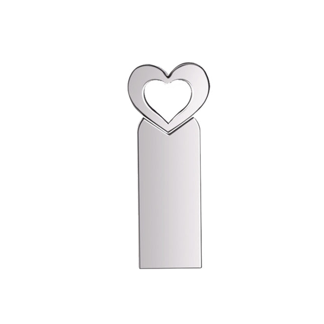 Zshqu2 Heart-Shaped USB 2.0 High Speed ??Metal USB Flash Drives, 4GB, 8GB, 16 GB, 32GB, 64GB, 128GB