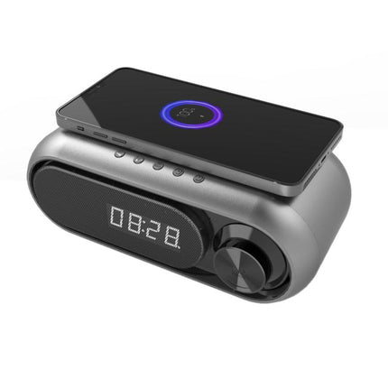Wireless Charging Bluetooth Speaker Desktop LED Clock